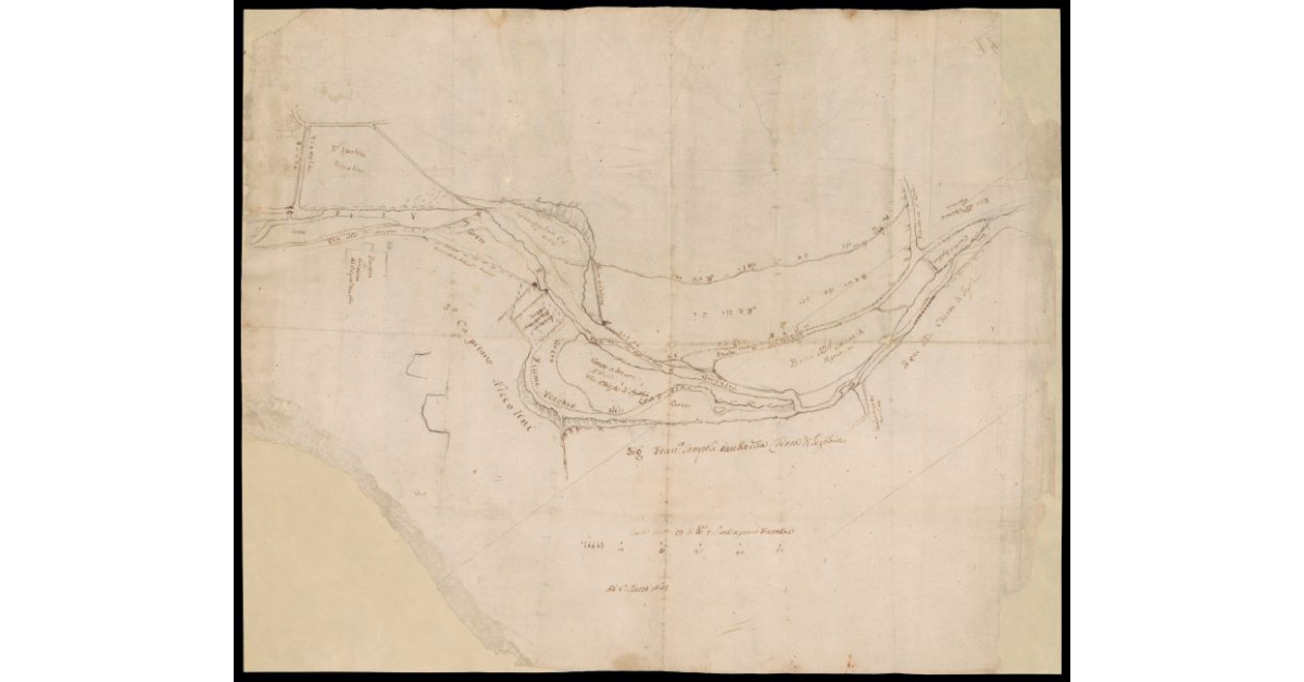 [Pianta di un tratto del torrente Grassina]