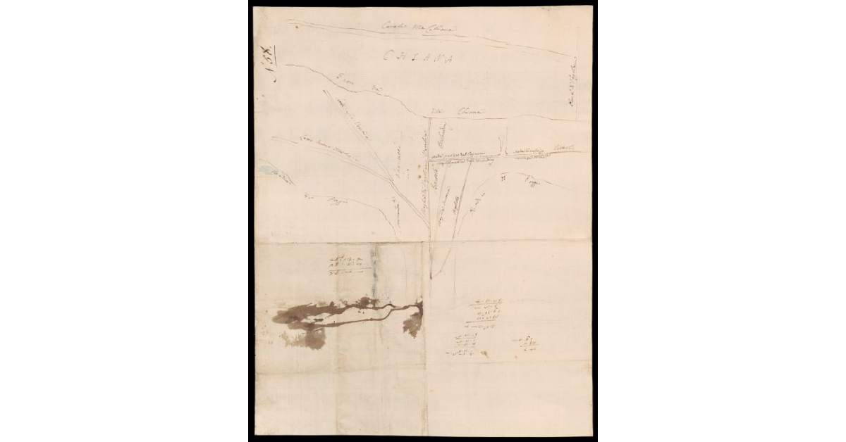 [Sbozzo di una parte della Valdichiana nel territorio di Valiano]