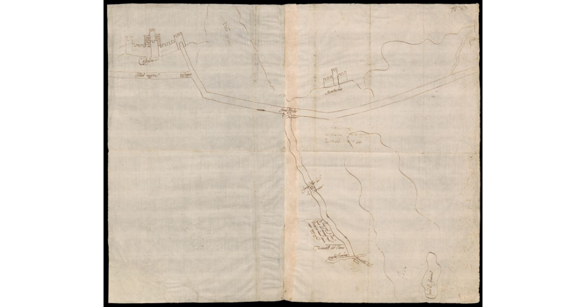 [Sbozzo di confine nel territorio fra Castiglion Fiorentino e Montecchio]