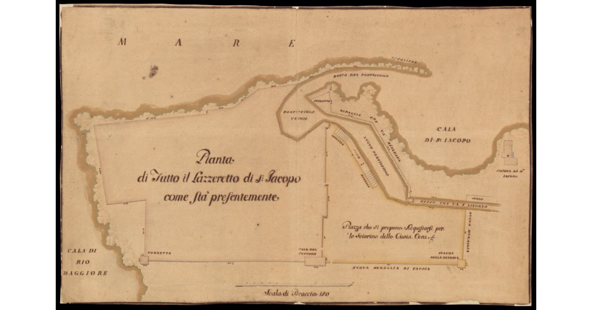 Pianta di tutto il Lazzeretto di S. Jacopo come sta presentemente