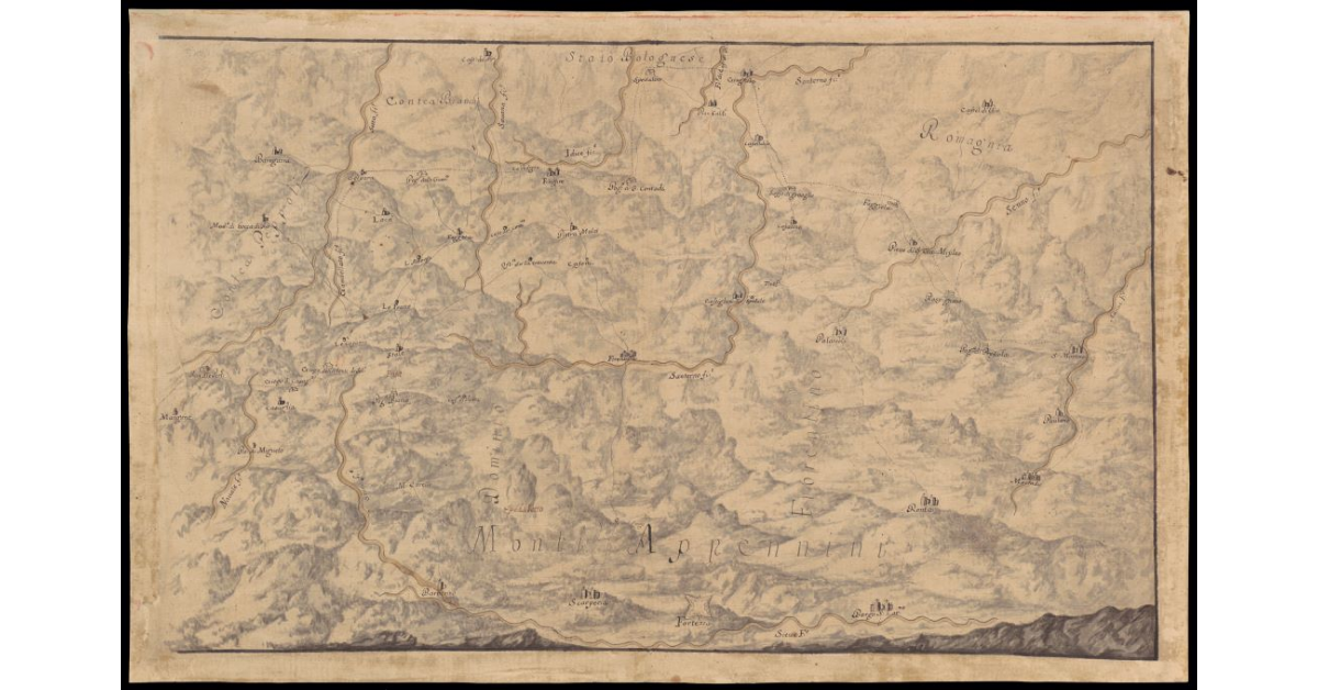 [Pianta del Mugello e della Romagna fino al confine con lo Stato Bolognese]