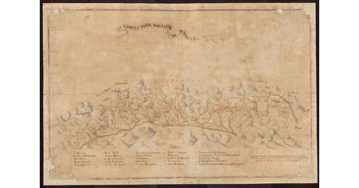 La veduta delle Montagne di Pistoia