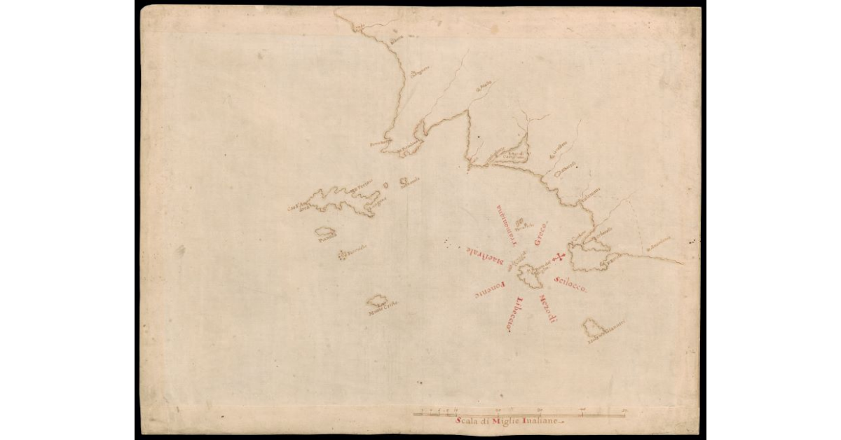[Pianta del litorale toscano da Vada ad Ansedonia con l'Arcipelago]