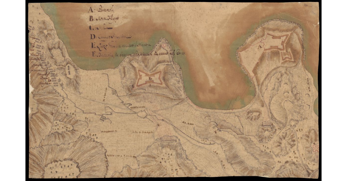 [Pianta del golfo di Porto Ercole con i forti Filippo e Stella]