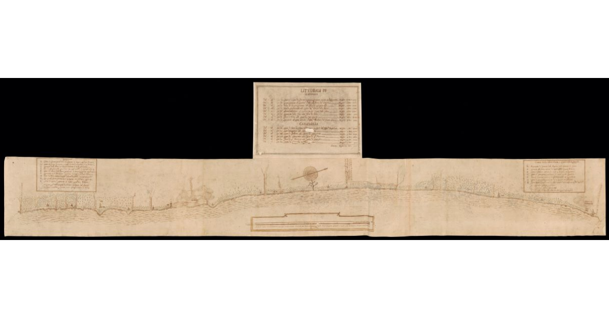 Pianta del litorale Toscano da Chioma a Campiglia