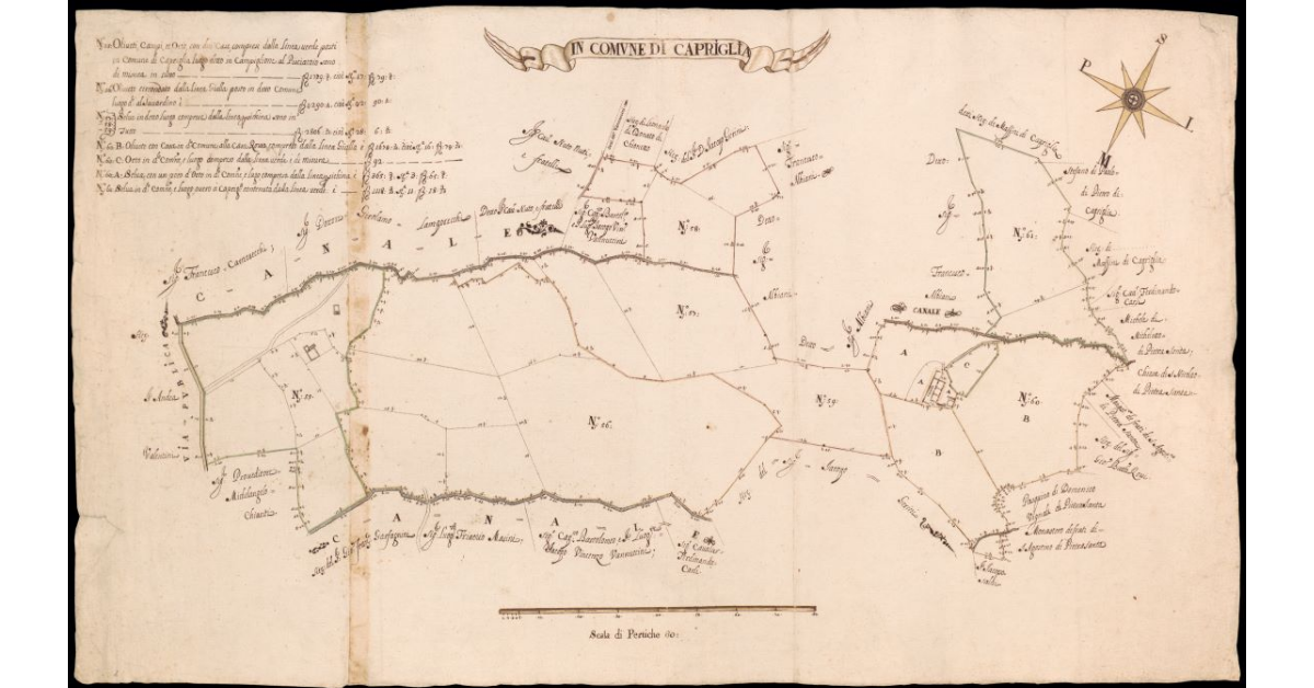 [Pianta del Comune di Capriglia nel Pietrasantino]