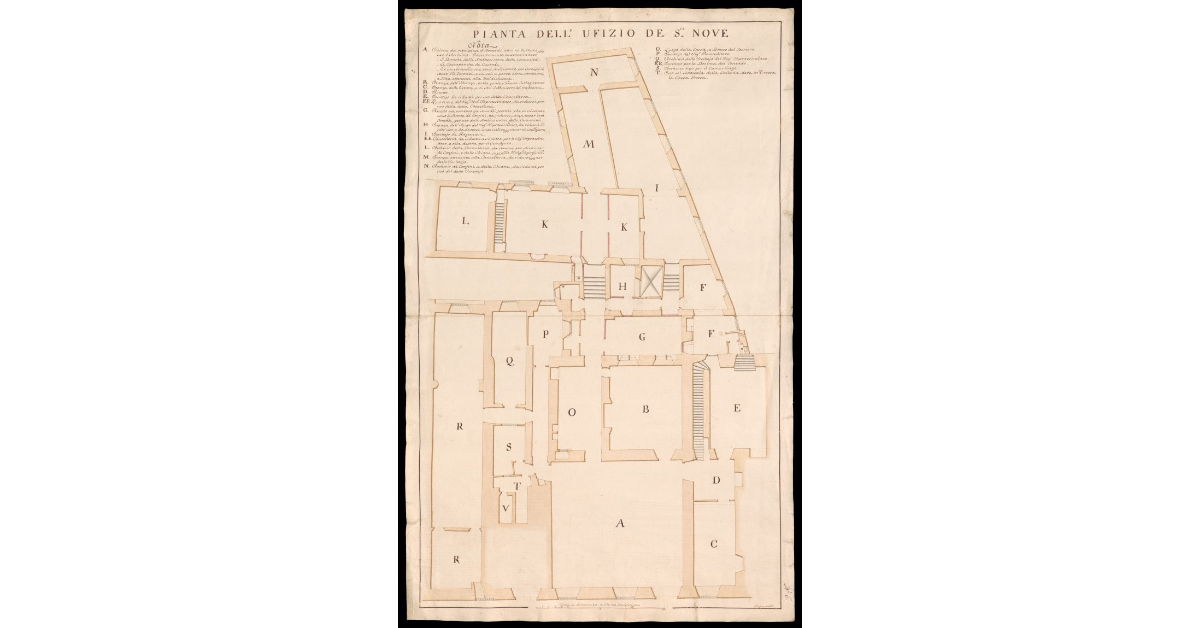 Pianta dell'Ufizio de' Sig.ri Nove [a Firenze]