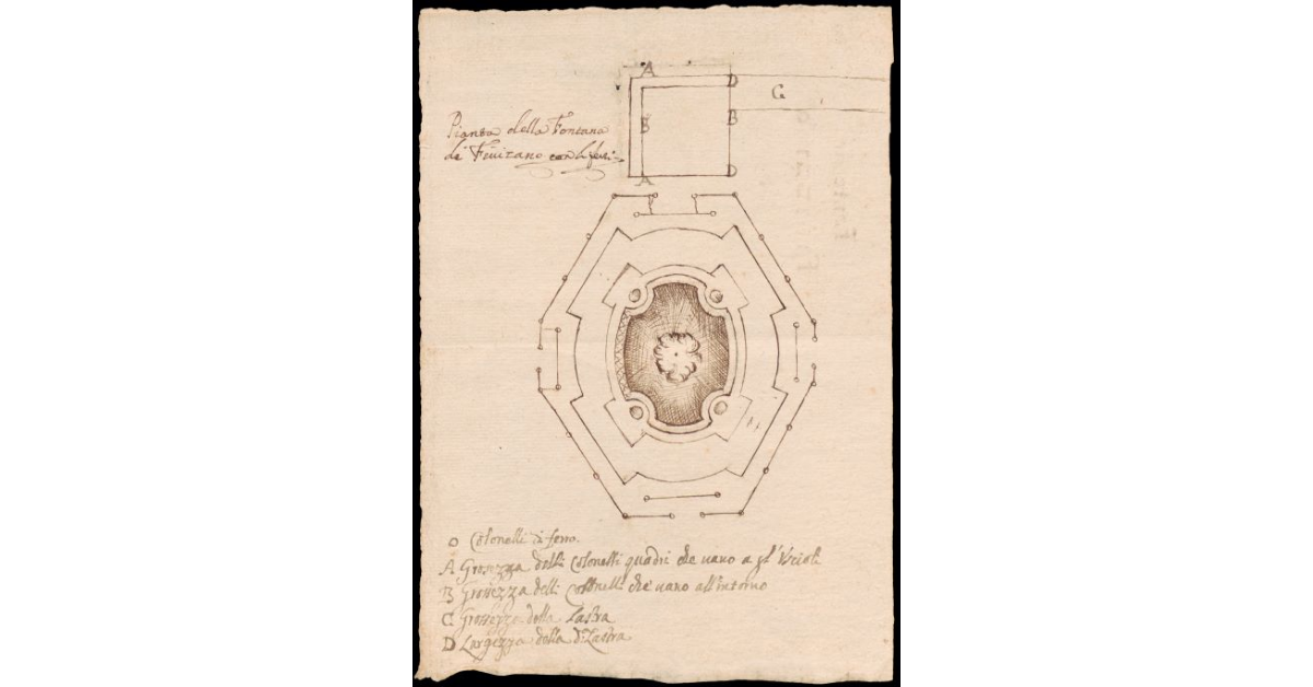 Pianta della fontana di Fivizzano