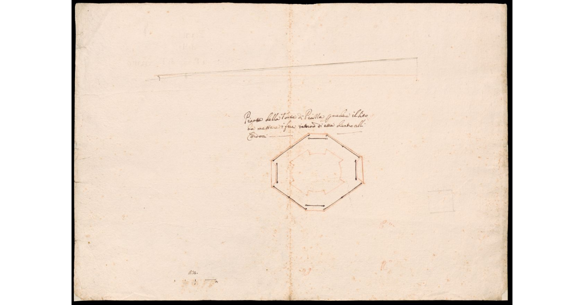 Pianta della fonte di piazza [di Fivizzano]