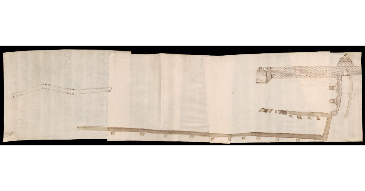 [Disegno schematico di una anonima fortificazione]