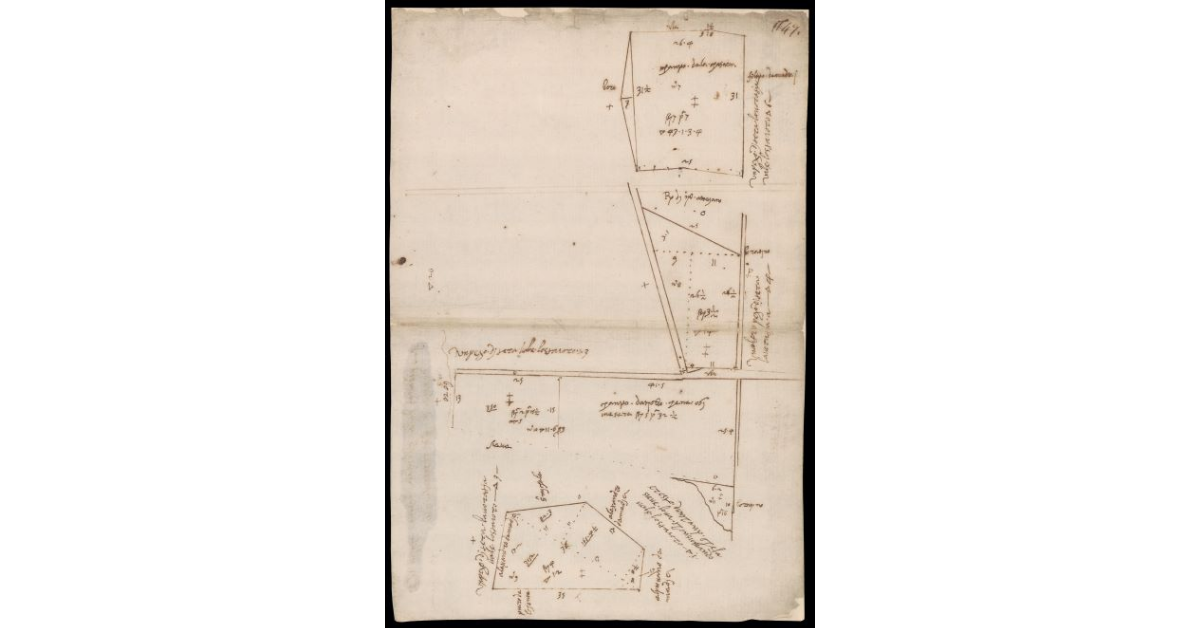 [Pianta schematica del Podere denominato della Colombaia]