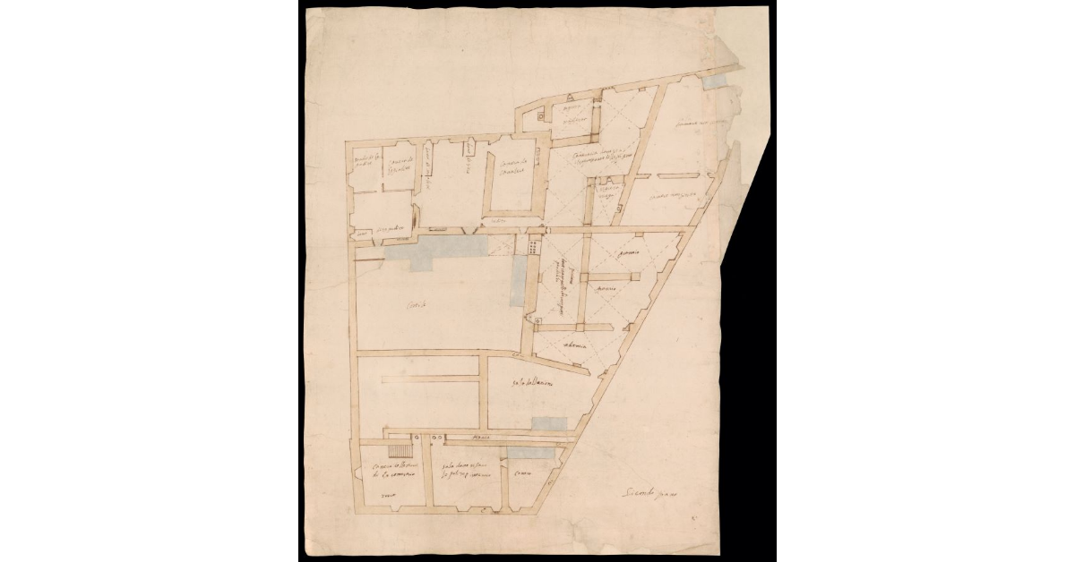 [Pianta del secondo piano del Palazzo del Commissario di Cortona]