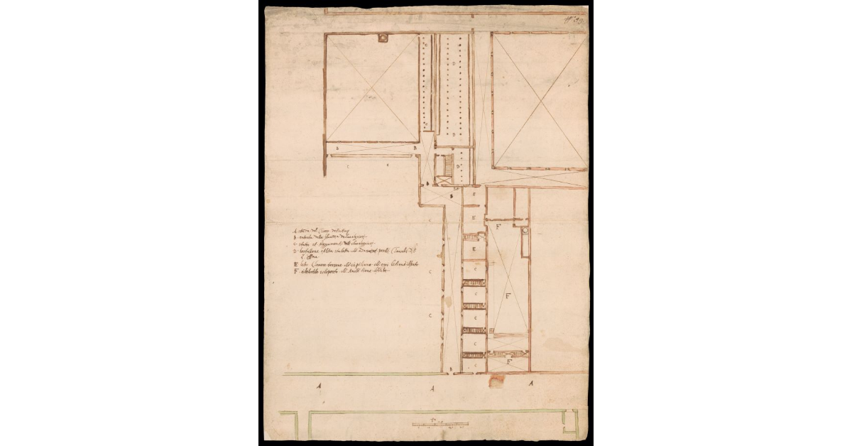 [Pianta delle stalle dei cavalleggeri in Corso dei Tintori a Firenze]