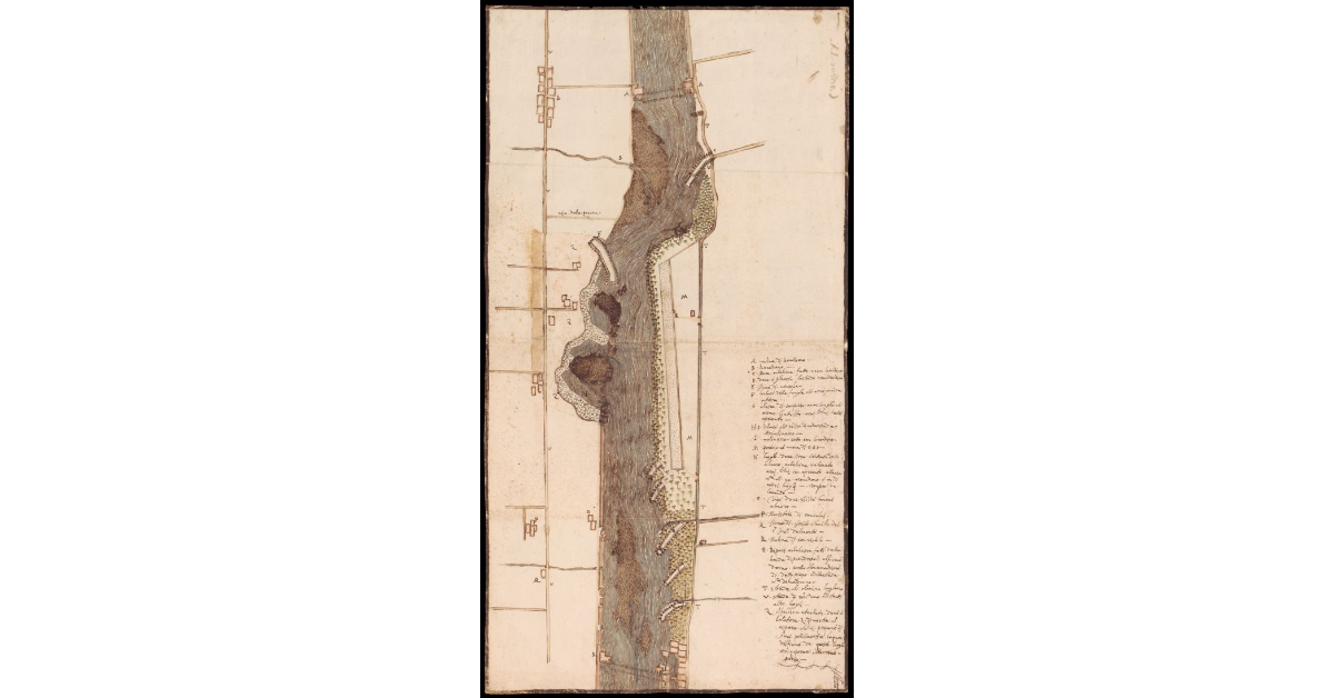 [Pianta di un tratto del Fiume Arno tra Rovezzano, Varlungo e San Niccolò]