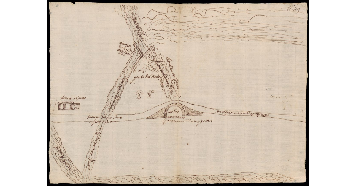 [Confluenza del Borro alla Fornace nel fiume Greve nella Podesteria di Greve]