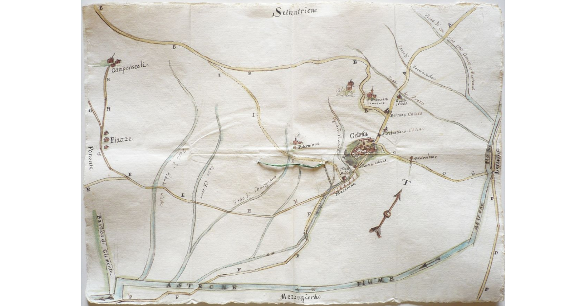 [Pianta delle strade esistenti nella giurisdizione di Cetona]