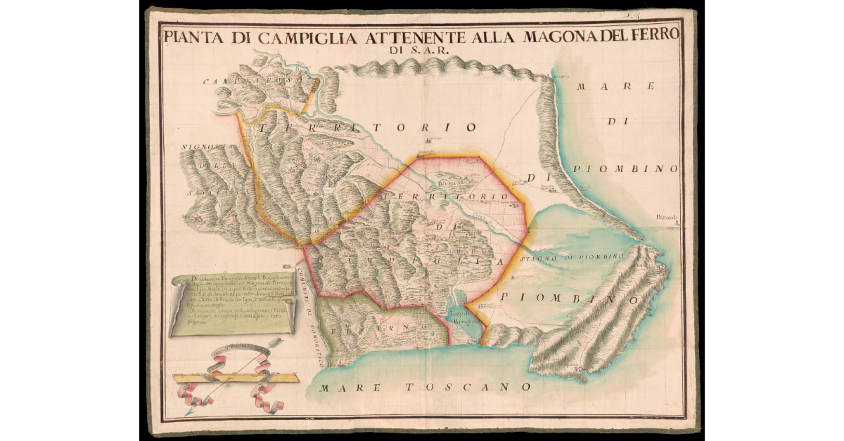 Pianta di Campiglia attenente alla Magona del ferro di S.A.R