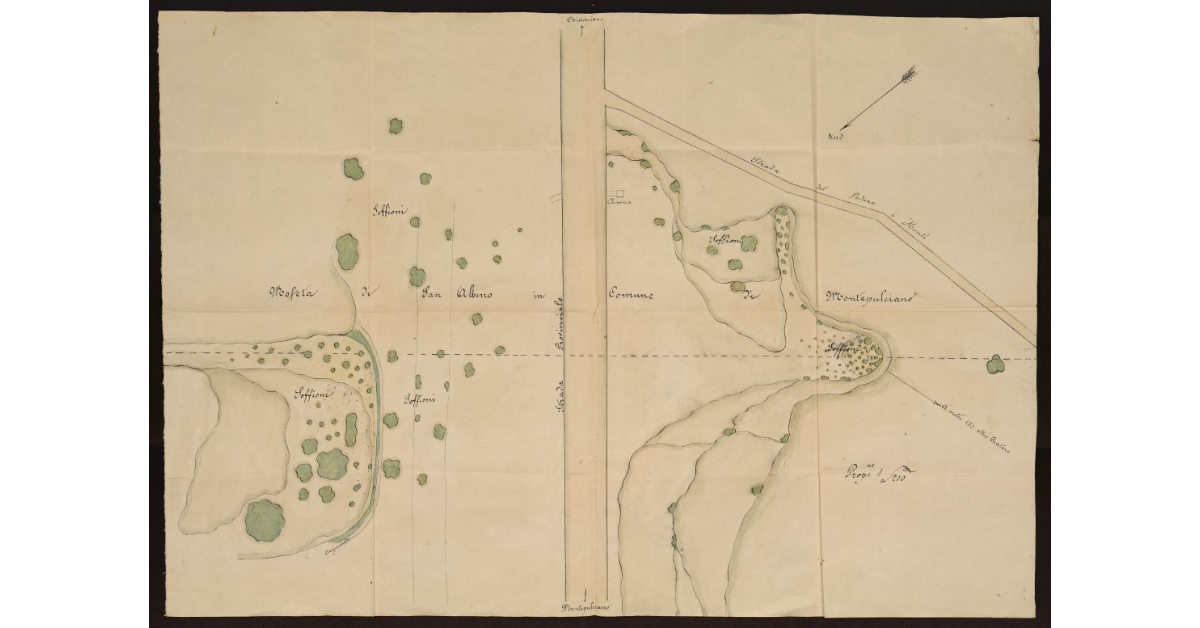[Pianta dei soffioni e mofete di Sant'Albino a Montepulciano]