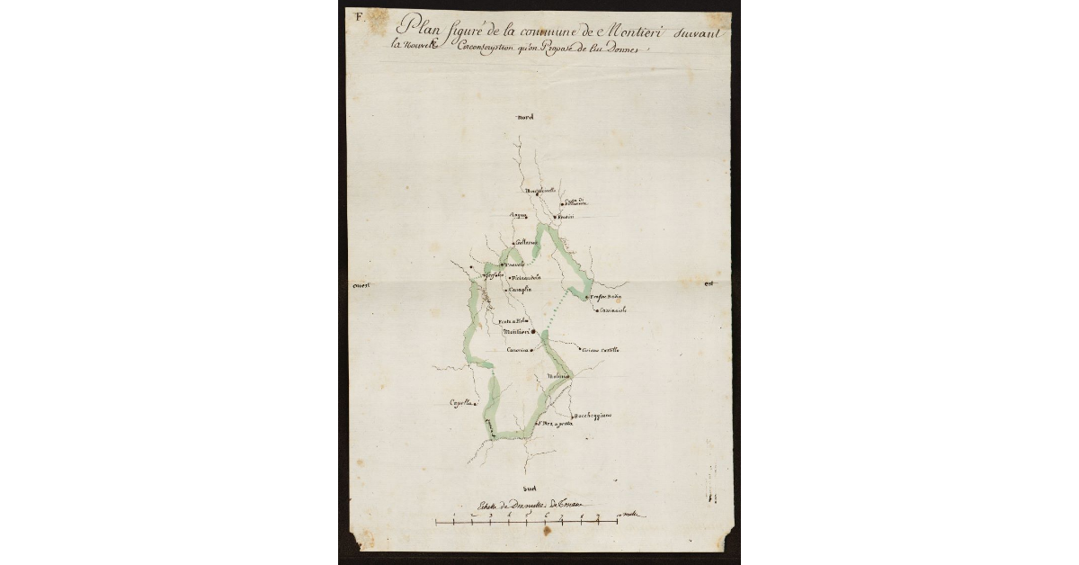 Plan figuré de la Commune de Montieri suivant la nouvelle circonscription qu'on propose de lui donner