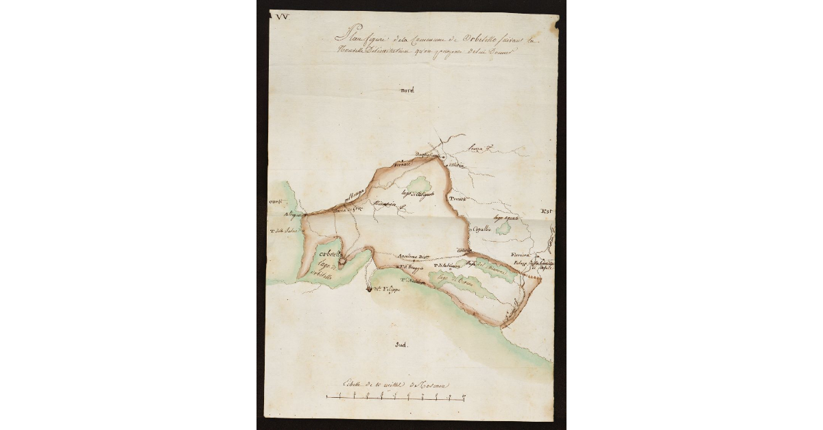 Plan figuré de la Commune de Orbetello suivant la nouvelle delimitation qu'on propose de lui donner