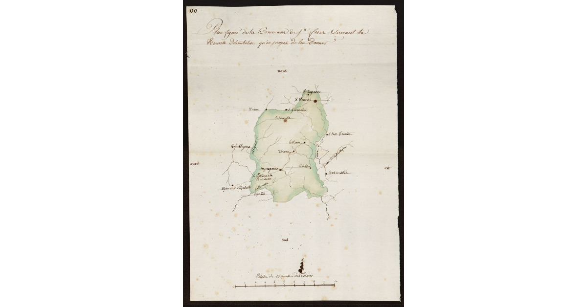 Plan figuré de la Commune de S.a Fiora suivant la nouvelle delimitation qu'on propose de lui donner