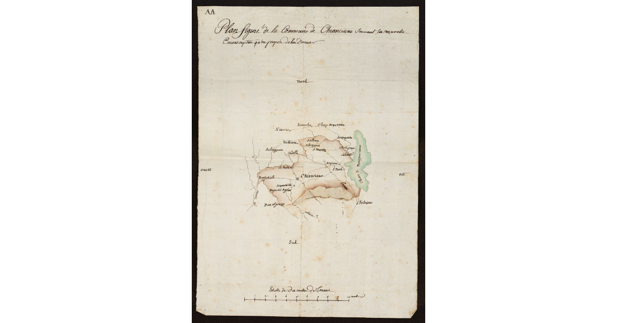 Plan figuré de la Commune de Chianciano suivant la nouvelle circonscription qu'on propose de lui donner