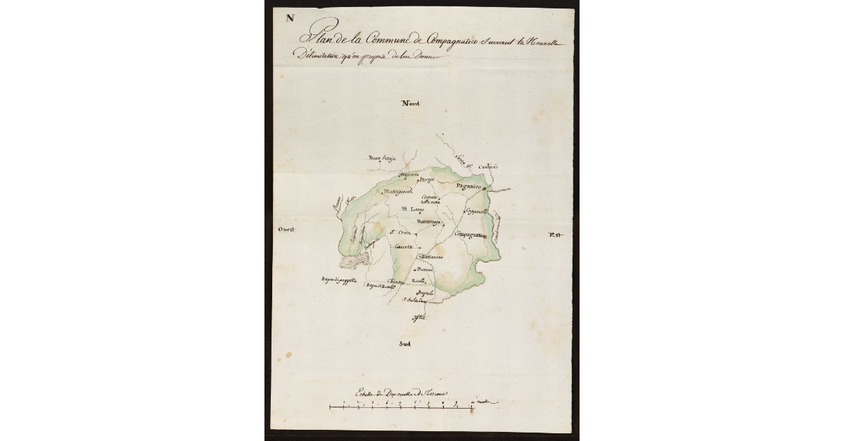 Plan de la Commune de Campagnatico suivant la nouvelle circonscrition qu'on propose de lui donner