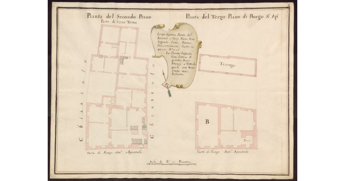 [Piante del secondo e del terzo piano del Casone in Borgo Santo Apostolo]
