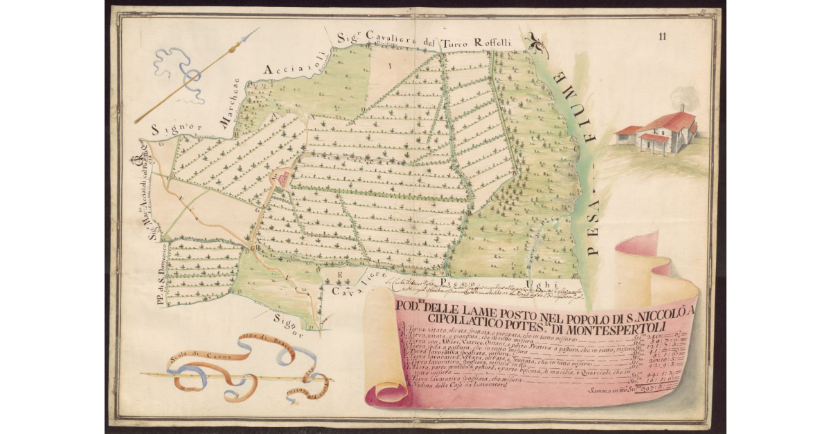 Podere delle Lame posto nel Popolo di S. Niccolò a Cipollatico Potesteria di Montespertoli