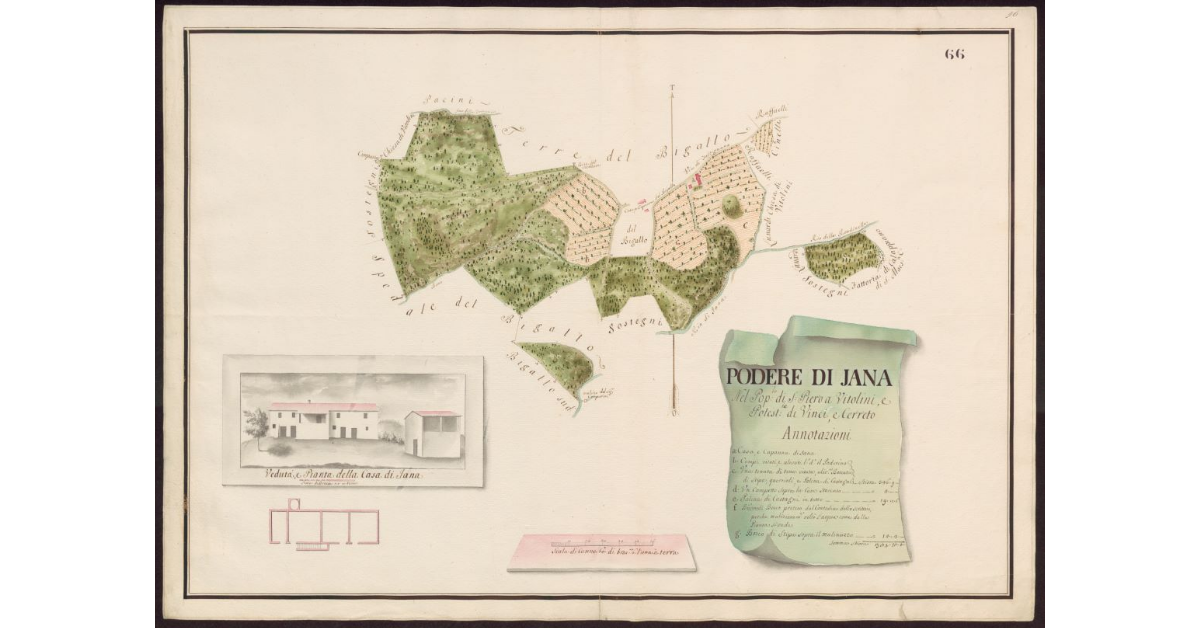 Podere di Jana nel Popolo di S. Piero a Vitolini, e Potesteria di Vinci e Cerreto