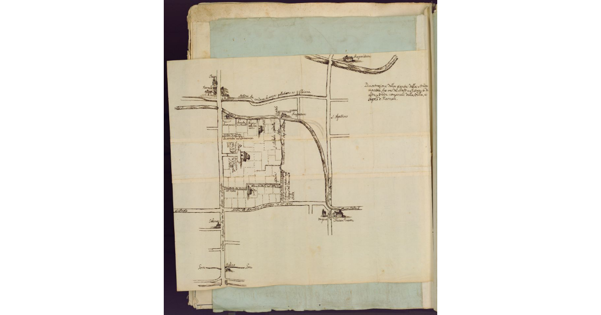 Dimostrazione della pianta della Strada Maestra che va da Prato a Pistoia, e di altre strade comunali della villa, e Popolo di Narnali