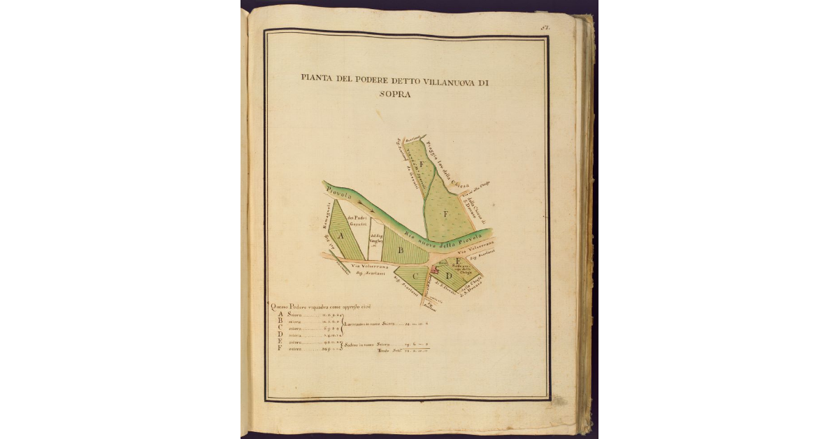 Pianta del Podere detto Villanuova di Sopra