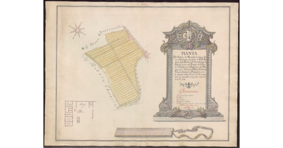 Pianta del Podere di Mensola in luogo detto a Varlungo
