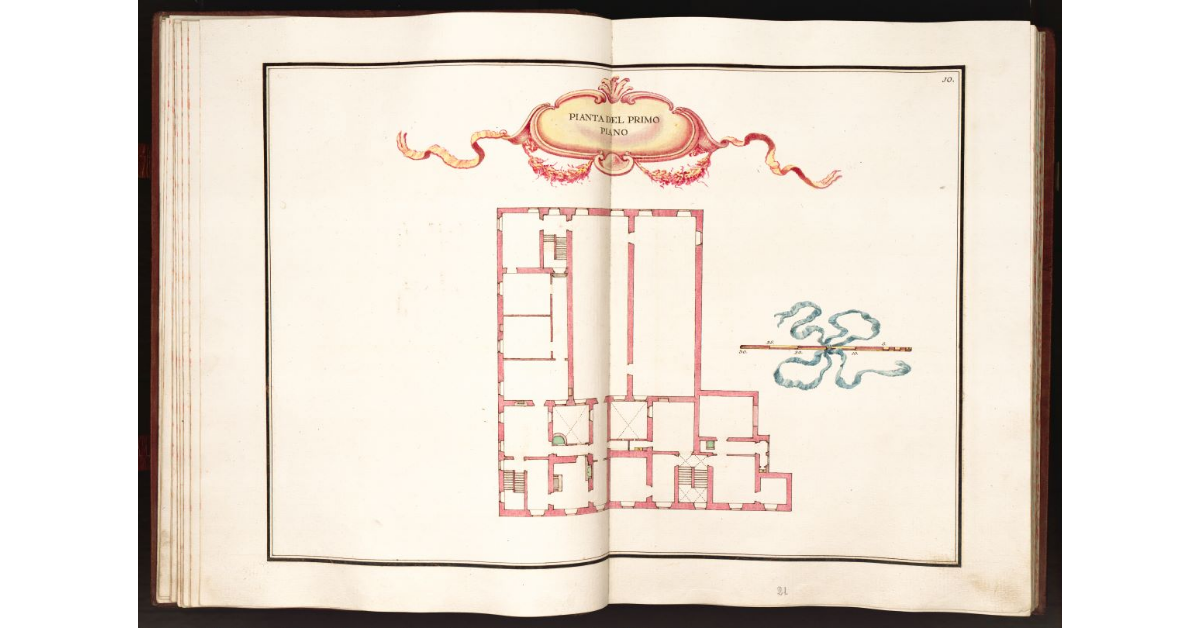 Pianta del primo piano [del nuovo Spedale posto in Cappella di S. Jacopo in Castellare e S. Ilario]