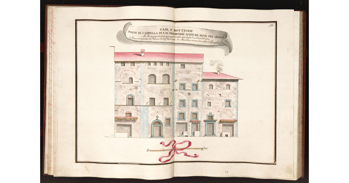 Case e botteghe poste in cappella di S. M. Presbiteri Anselmi alias del Giglio