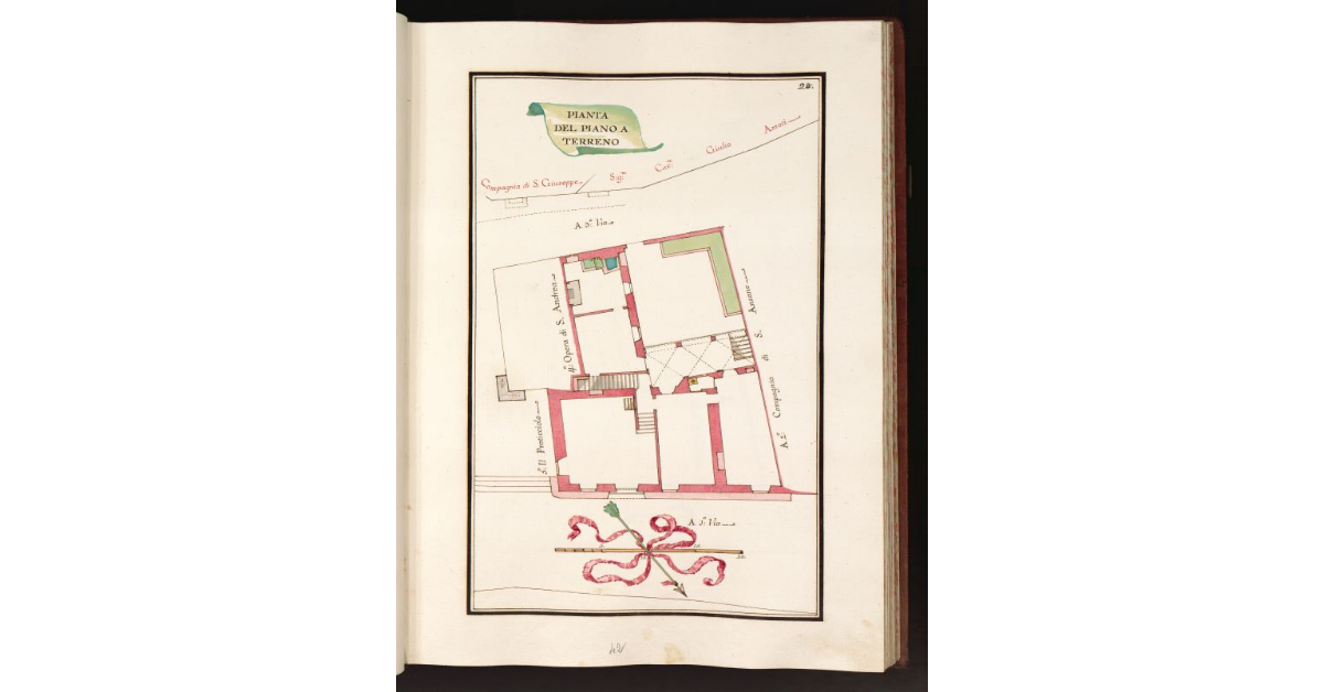 Pianta del piano a terreno [della Casa posta in Cappella di S. Andrea]