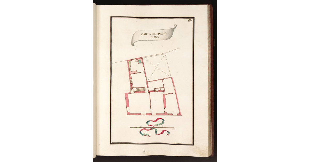 Pianta del primo piano [della Casa posta in Cappella di S. Andrea]