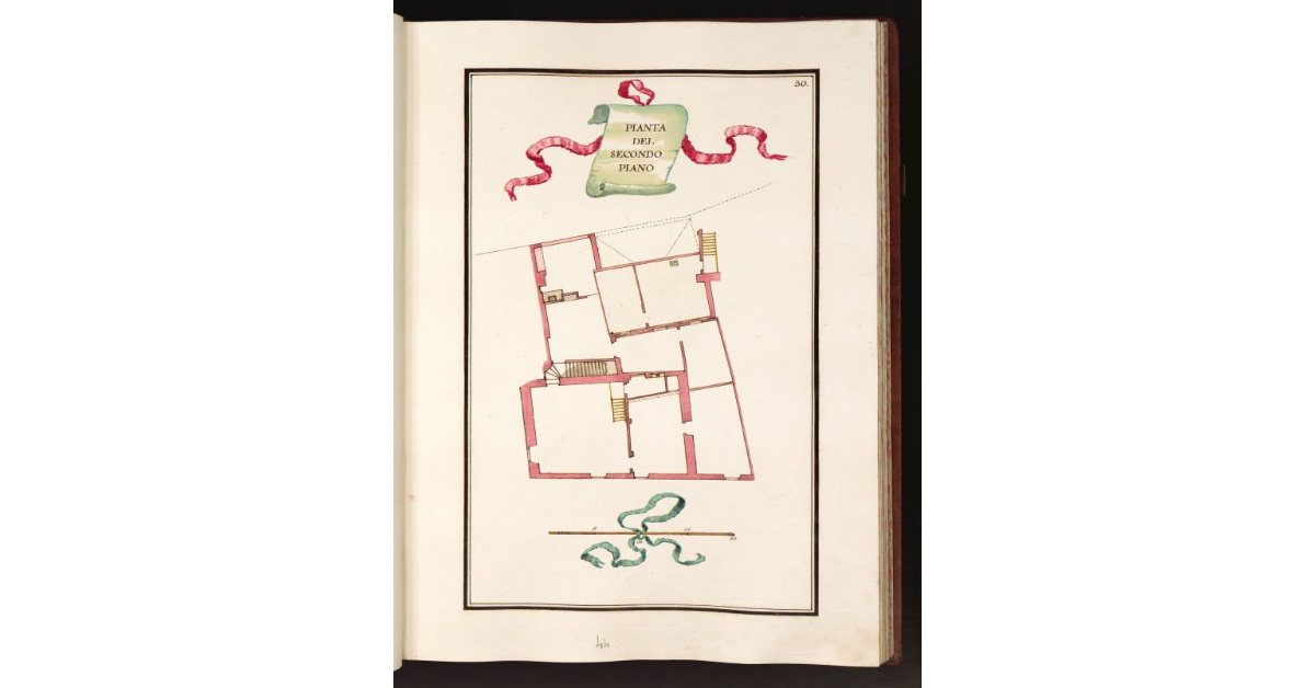 Pianta del secondo piano [della Casa posta in Cappella di S. Andrea]