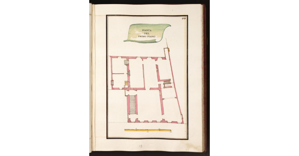 Pianta del primo piano [della Casa sul Corso posta in Cappella di S. Vitale luogo detto Lo Spianato]