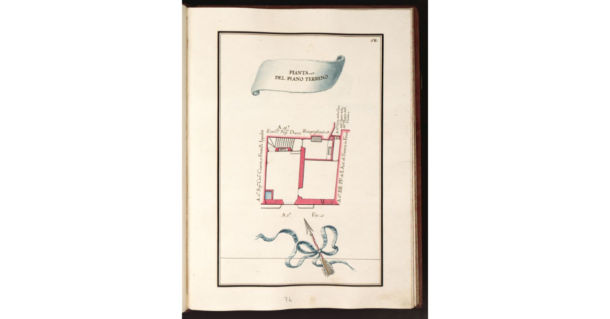 Pianta del Piano terreno [della Casa dal Prato a S. Domenico posta in Cappella di S. Gio Fuor Civitas]