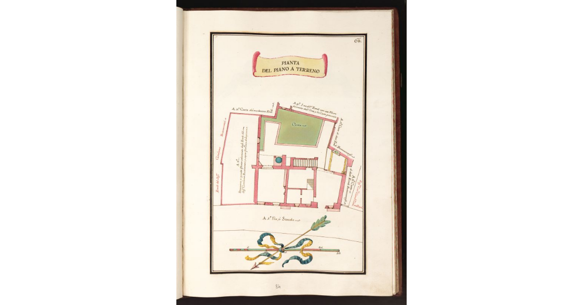Pianta del piano a terreno [della Casa posta in Cappella di S. Bartolomeo]