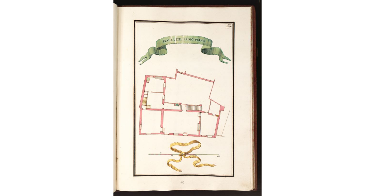 Pianta del primo piano [della Casa posta in Cappella di S. Bartolomeo]