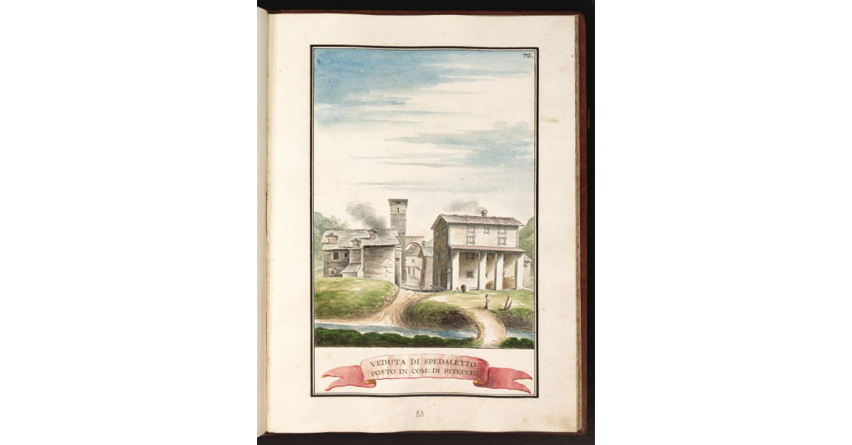 Veduta di Spedaletto posto in comune di Piteccio