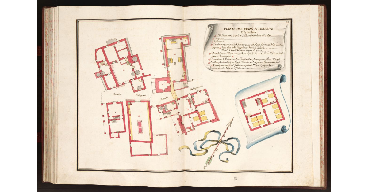 Pianta del piano terreno [di Spedaletto posto in comune di Piteccio]