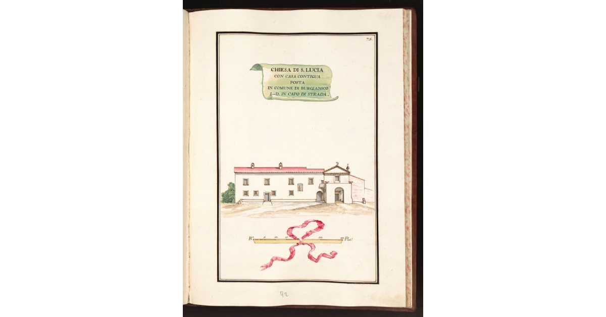 Chiesa di S. Lucia con casa contigua posta in comune di Burgianico luogo detto in Capo di Strada
