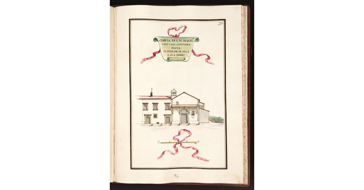 Chiesa di S.M. Maggiore con casa contigua posta in comune di Sala luogo detto a Parigi