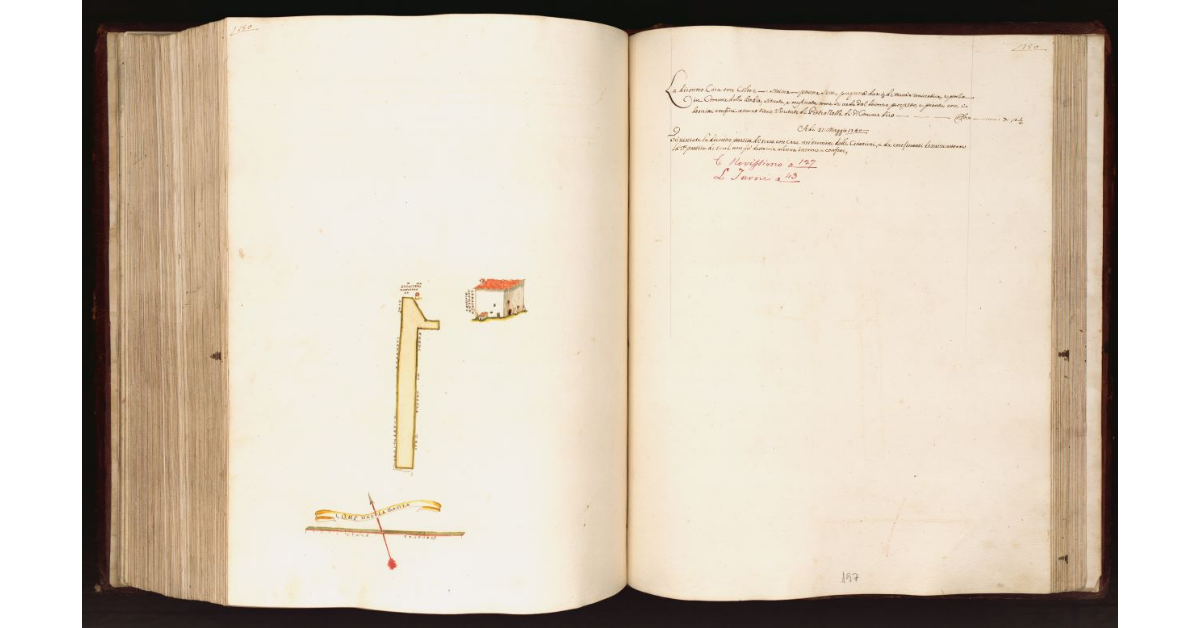 [Appezzamento di terreno con casa in] Comune della Badia