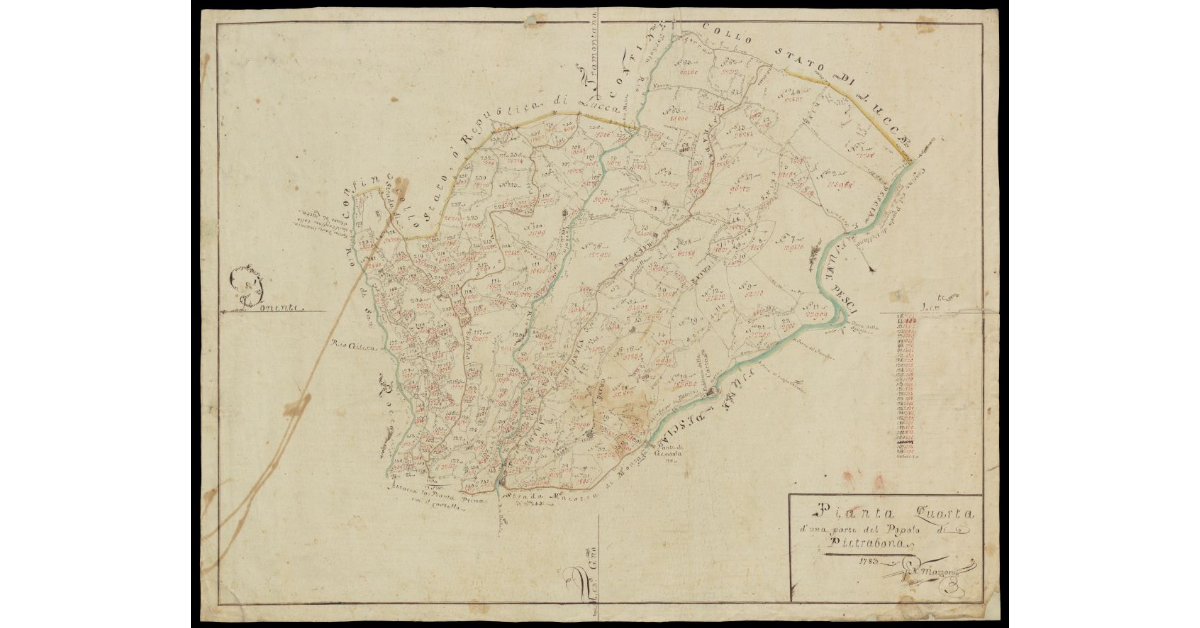 Pianta quarta d'una parte del Popolo di Pietrabona