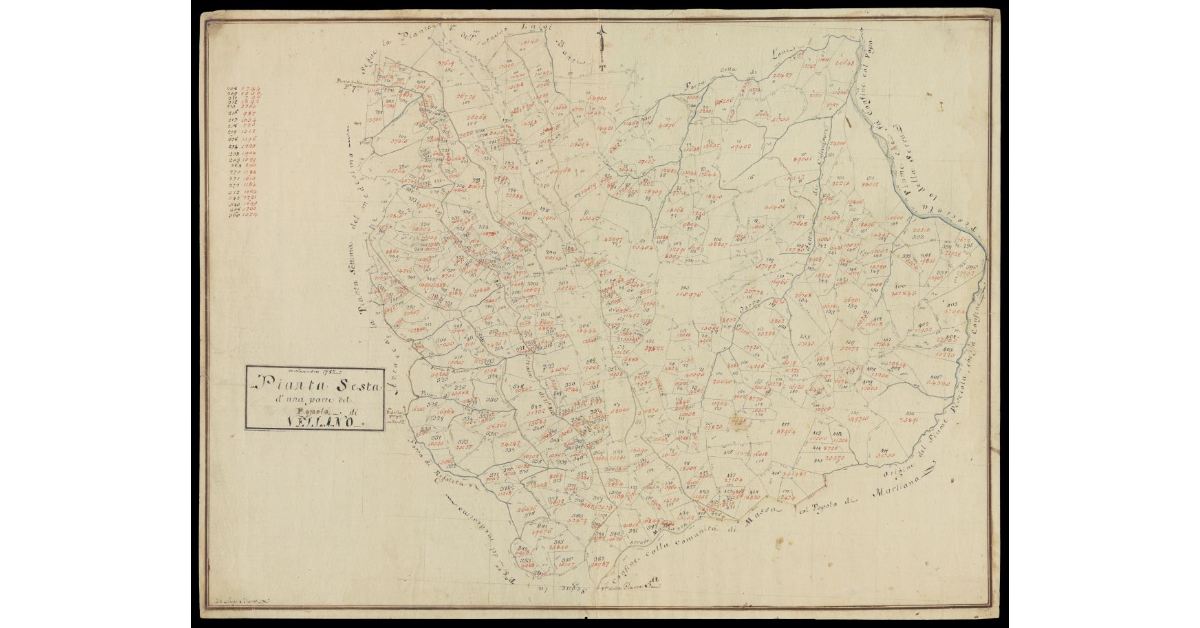 Pianta sesta d'una parte del Popolo di Vellano