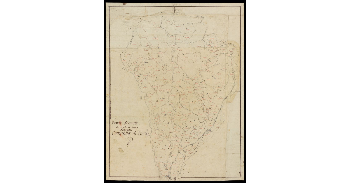 Pianta seconda del Popolo di Santa Margherita Comunità di Pescia